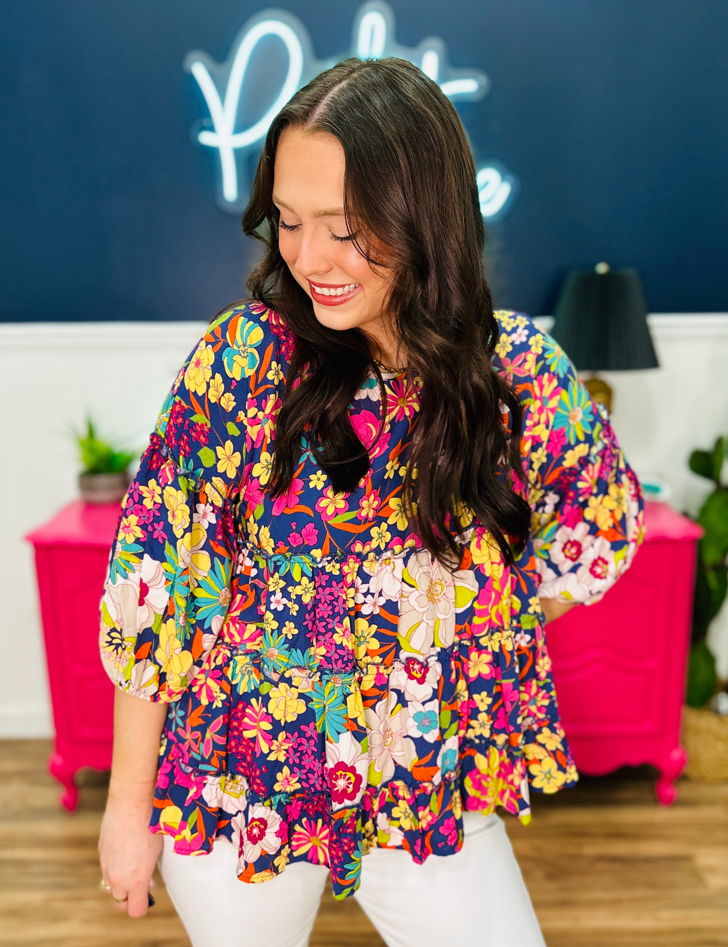 Botanical Beauty Top - Blueberry - LAST ONES FINAL SALE