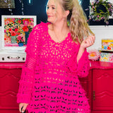 Hot Pink Crochet Top
