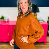 Long Sleeve Top - Rust - LAST ONES FINAL SALE