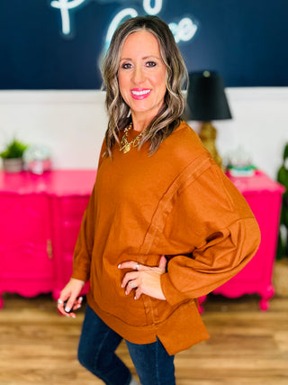 Long Sleeve Top - Rust