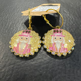 Sandra Ling Pink Nutcracker Earrings - CIJ 10