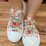 Aman Floral Sneakers by Very G - Peach