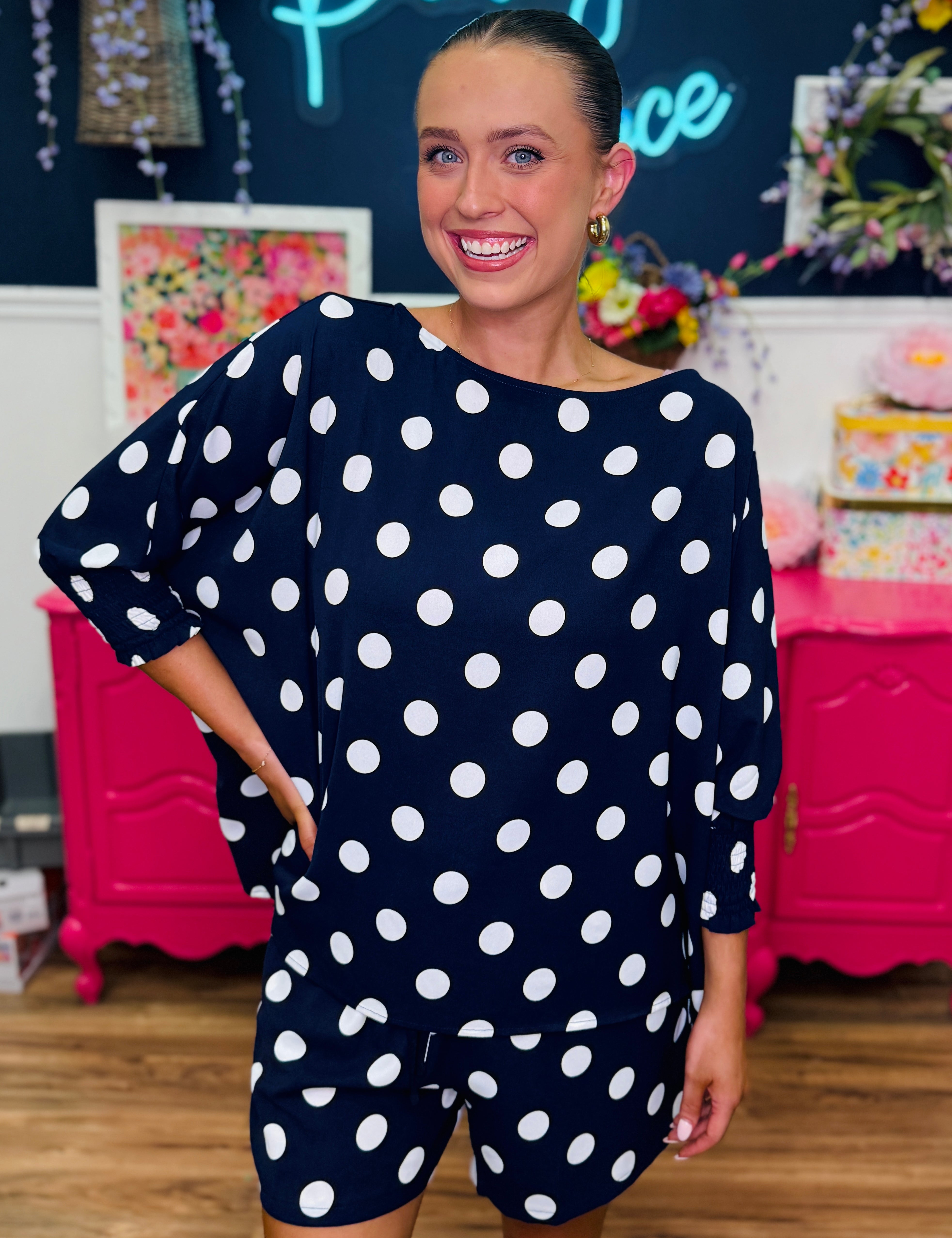 Boardwalk Bliss Blouse & Shorts Set