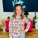 Rowan Horseshoe & Bow Sweater - LAST ONES FINAL SALE