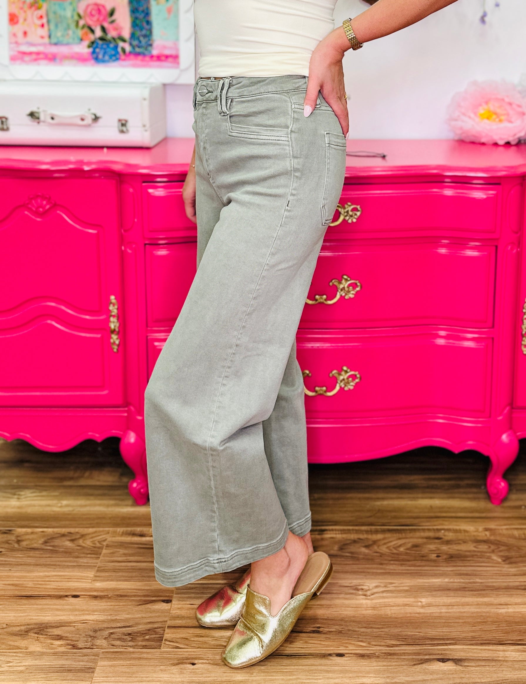 Becca Wide Crop Jeans by Mica