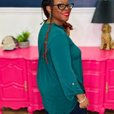 Dear Scarlett Lizzy Top In Jewel Green - LAST ONES FINAL SALE