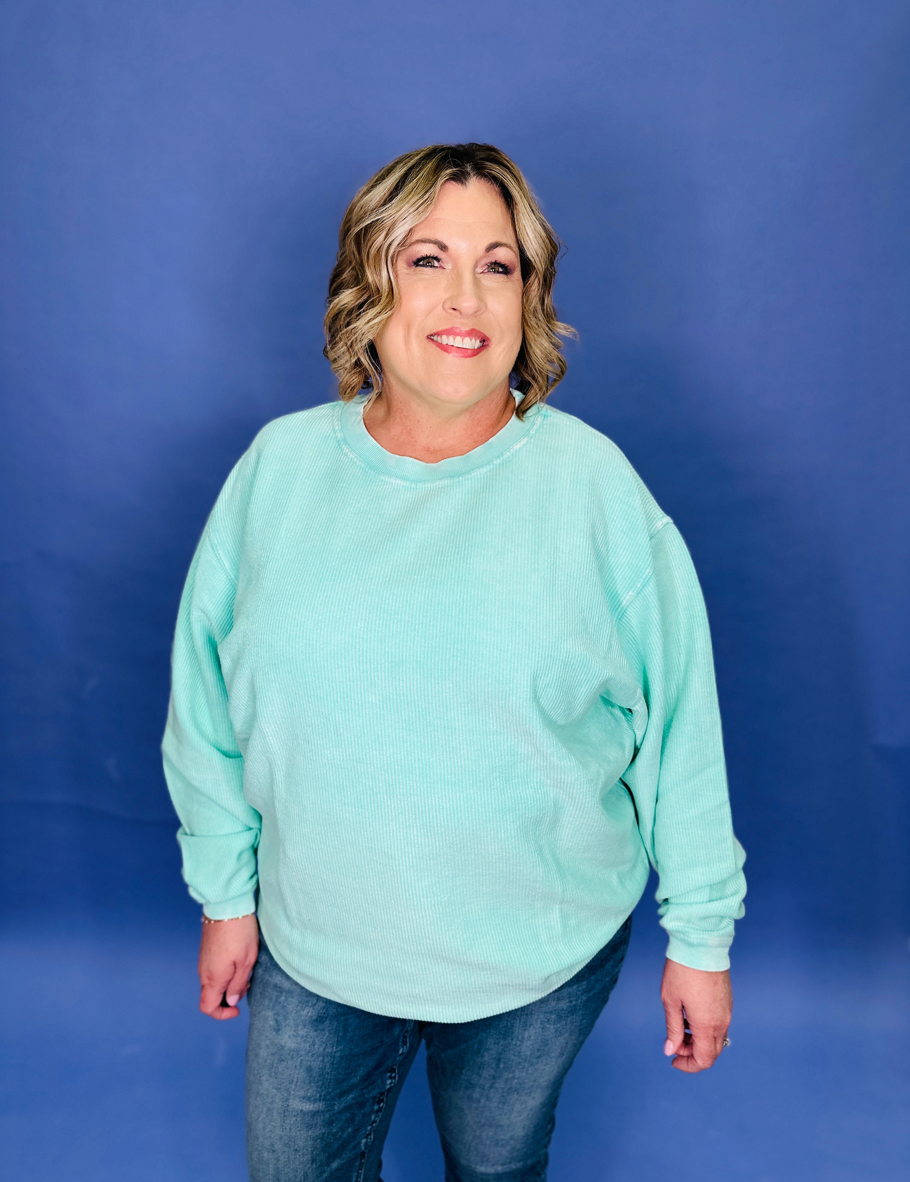 Cloud Gazing Corded Pullover - Seaglass* FINAL SALE *