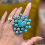 Heart Halo Turquoise Ring PREORDER
