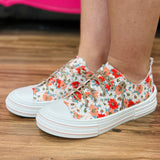 Aman Floral Sneakers by Very G - Peach