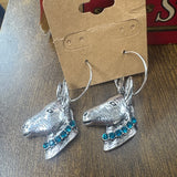 ATG LIVE Donkey w/Turq Crystal Earrings