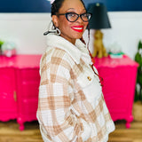 Plaid Sherpa Jacket - LAST ONES FINAL SALE