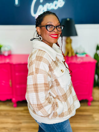 Plaid Sherpa Jacket