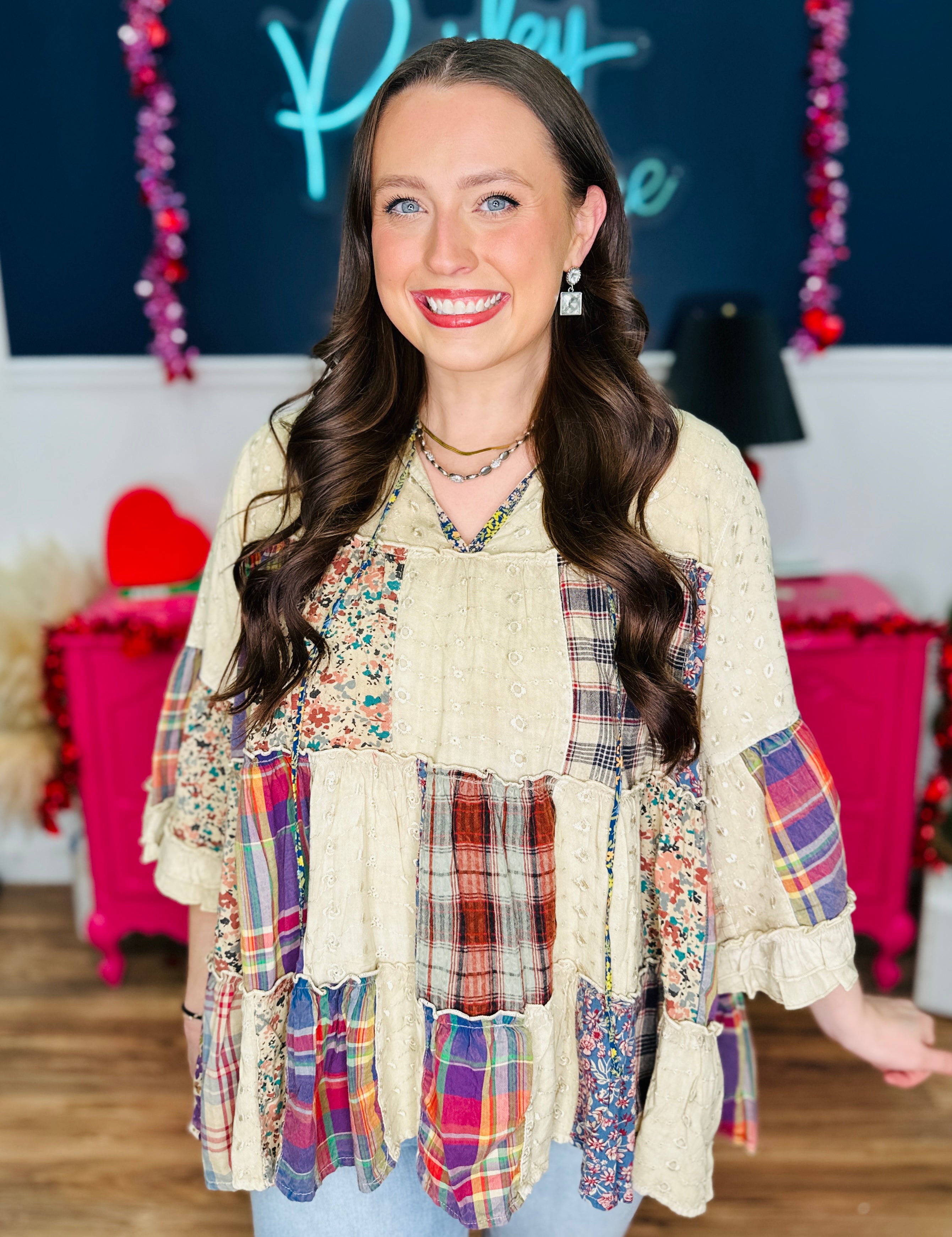 Boho Tiered Patchwork Top