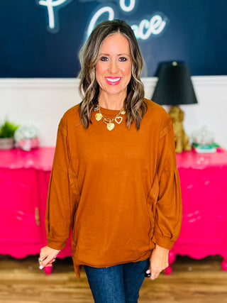 Long Sleeve Top - Rust