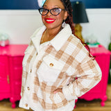 Plaid Sherpa Jacket - LAST ONES FINAL SALE