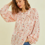 Hallie Floral Button Down Top - FINAL SALE