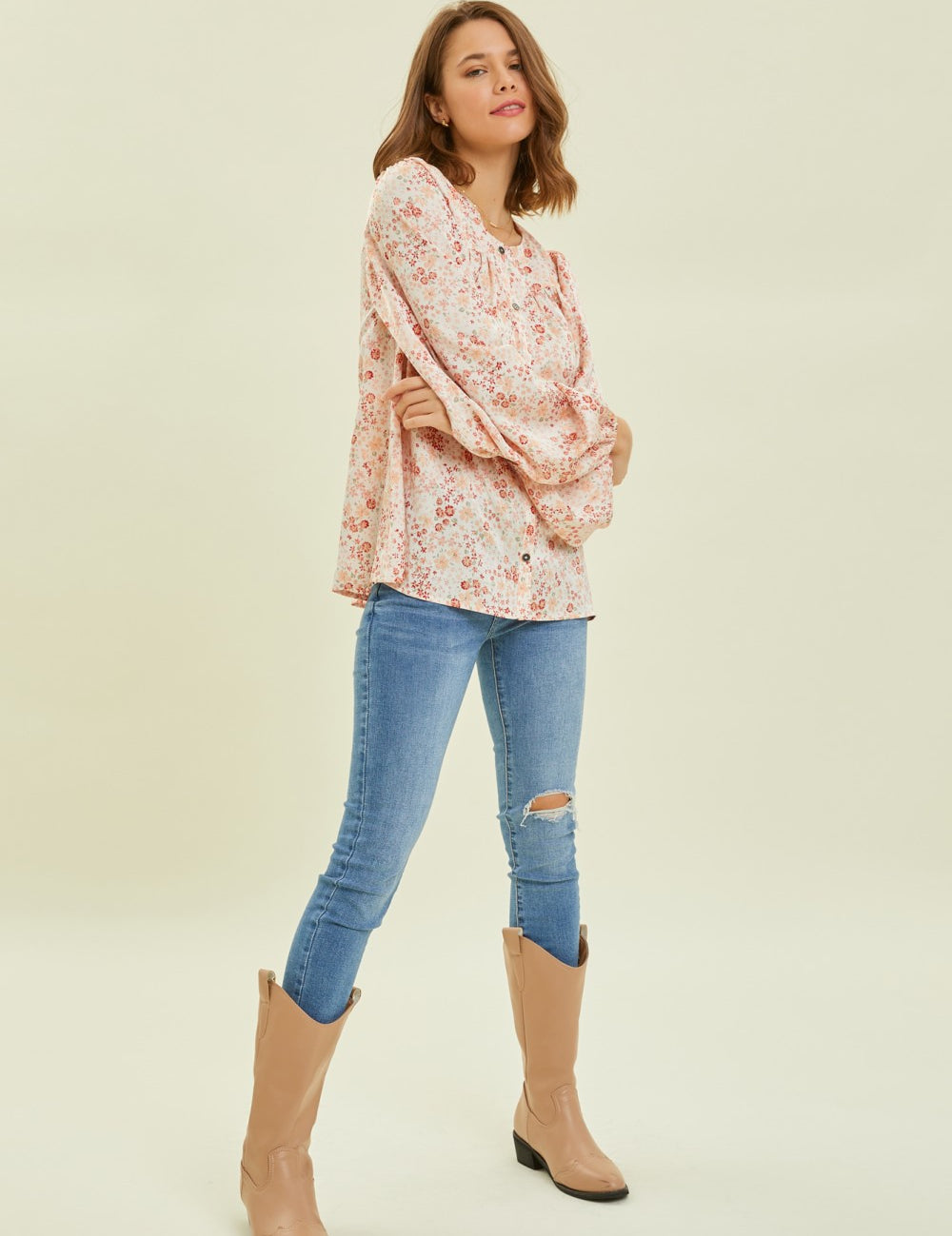 Hallie Floral Button Down Top - FINAL SALE