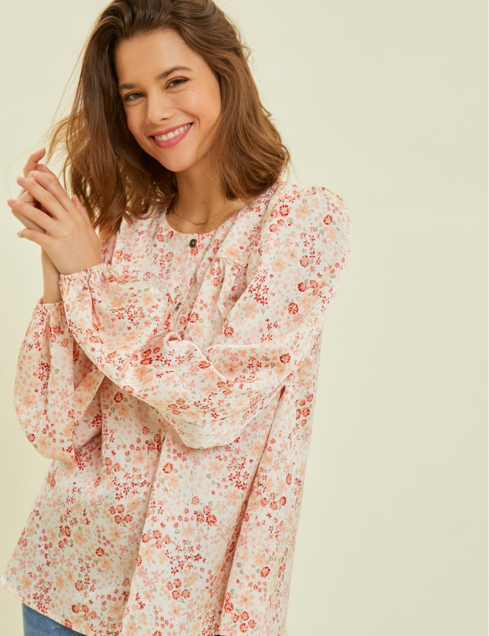 Hallie Floral Button Down Top - FINAL SALE