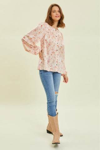 Hallie Floral Button Down Top - PREORDER