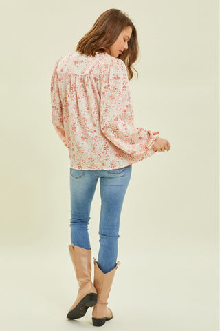 Hallie Floral Button Down Top - PREORDER