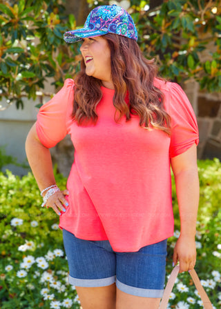 Half Moon Bay Top - Coral - LAST ONE FINAL SALE