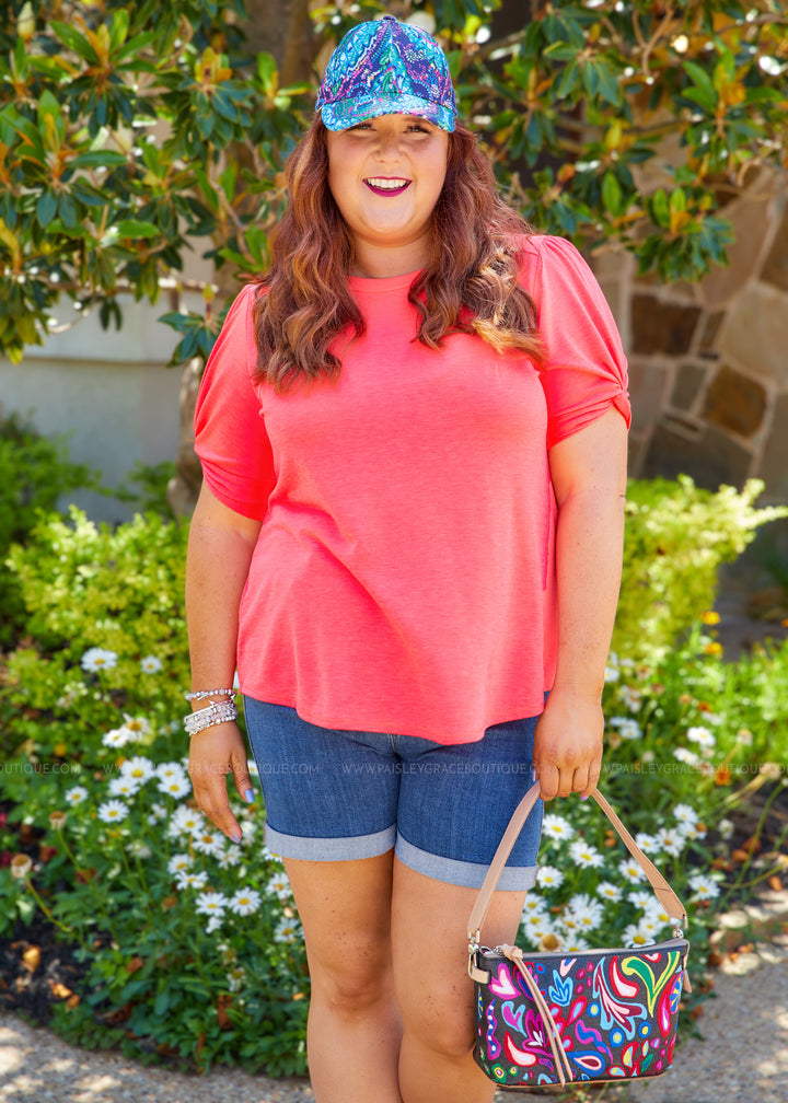 Half Moon Bay Top - Coral