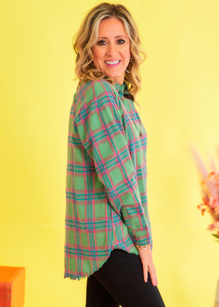 No Plaid Feelings Shacket/Top - LAST ONES FINAL SALE