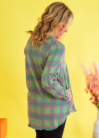 No Plaid Feelings Shacket/Top - LAST ONES FINAL SALE