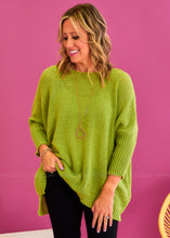 Load image into Gallery viewer, Wishing For You Sweater - Lime - FINAL SALE
