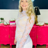Sunlit Lace Top - Lavender