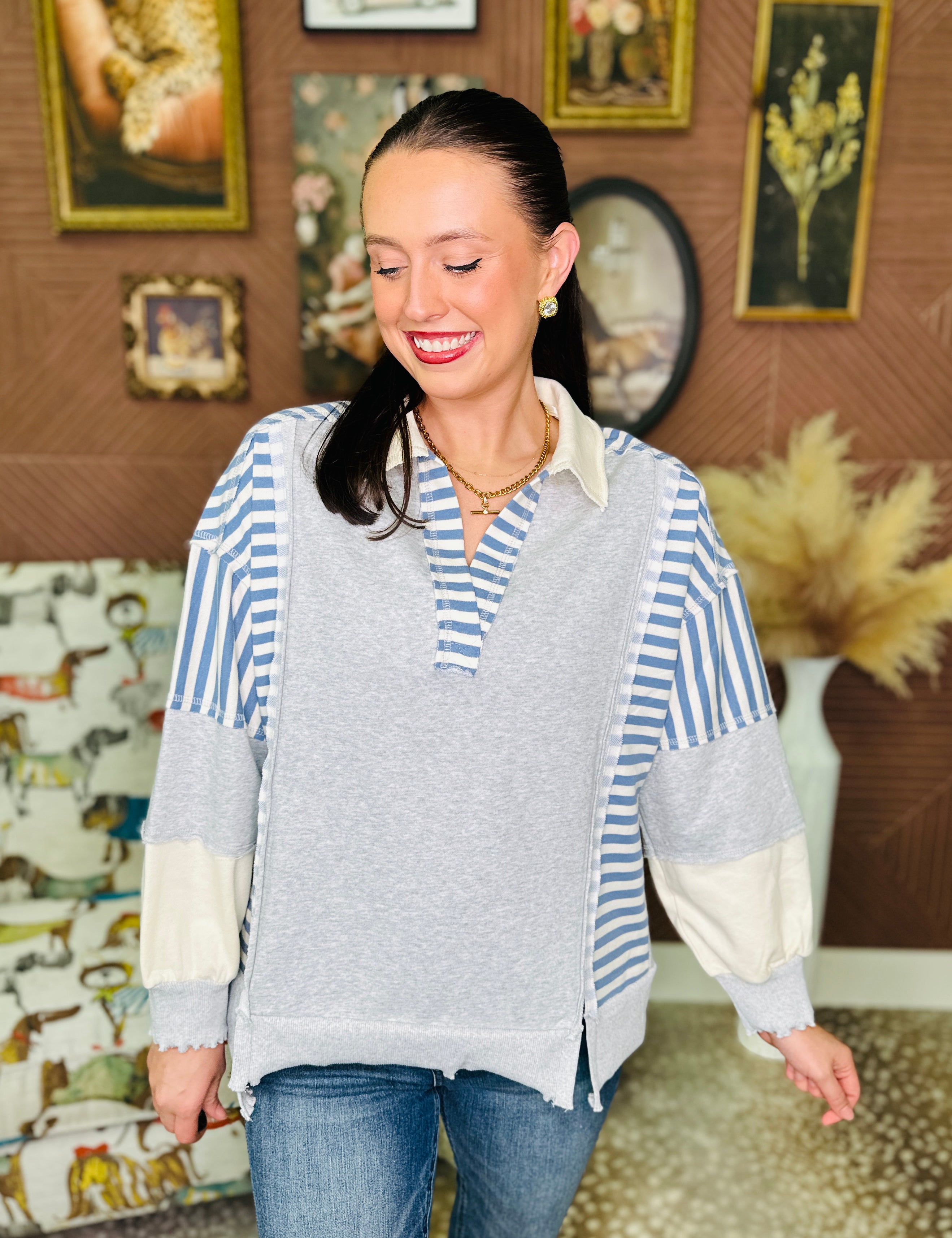 Coastal Contrast Sweatshirt