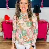Mosaic Spring Mesh Top - FINAL SALE