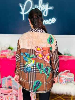 Arden Hummingbird Patchwork Top