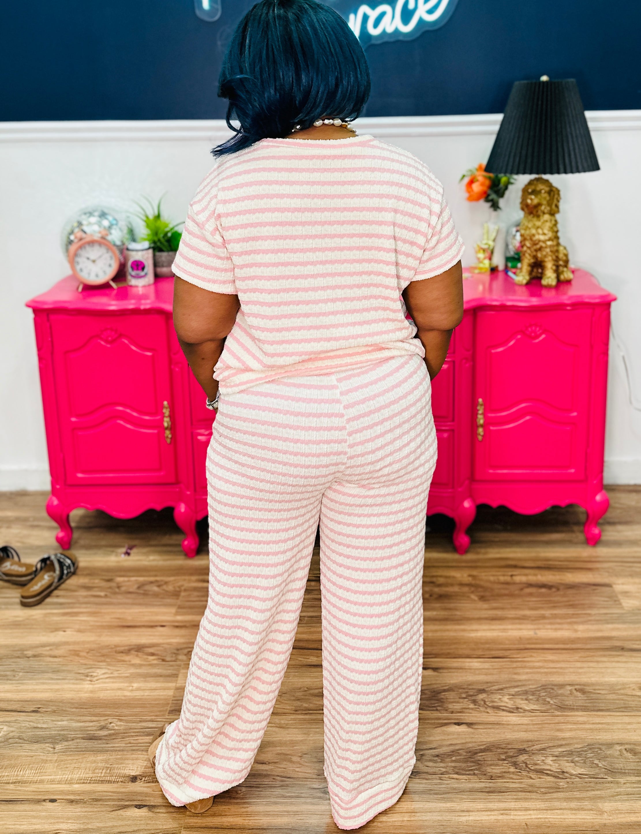 Comfy Cozy Chic Set - Cream/Pink* FINAL SALE *