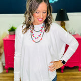 White Stitch Cashmere Sweater - LAST ONES FINAL SALE