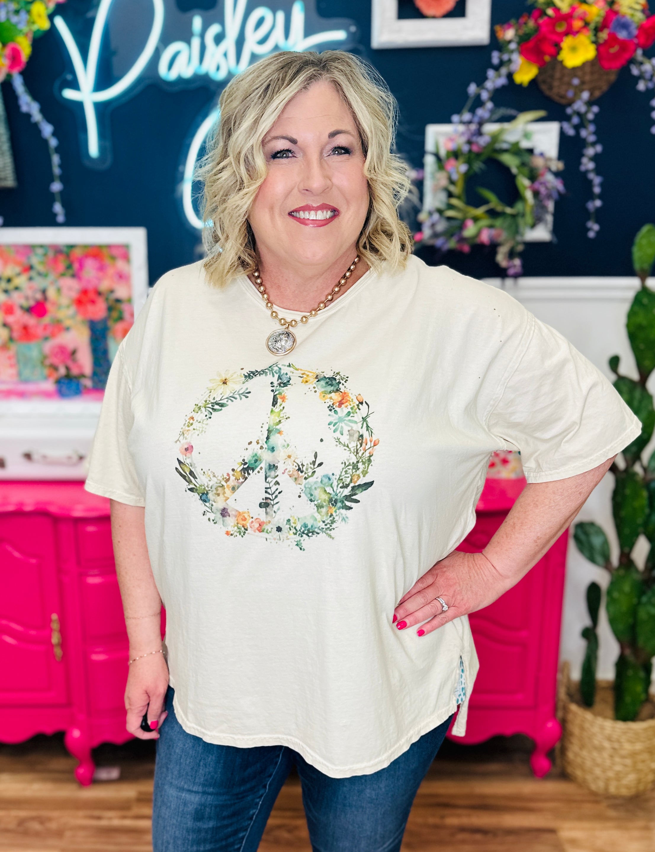 Peace And Petals Top