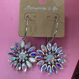 AB Small Flower Burst Hoop Earrings - PREORDER