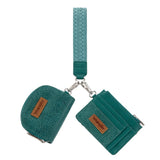 Wrangler Floral Tooled 2‑Piece RFID Wallet Set - Green