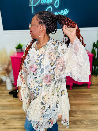 Push Your Luck Cardigan - Leo Floral