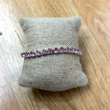 Silver & Pink Crystal Necklace