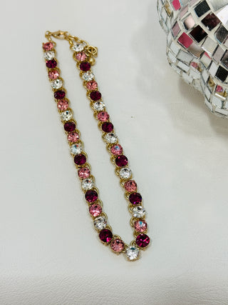 Multicolored Necklace - Gold/Pink