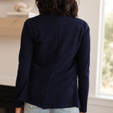Fitted Blazer in Navy