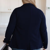 Fitted Blazer in Navy