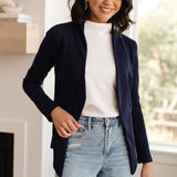 Fitted Blazer in Navy
