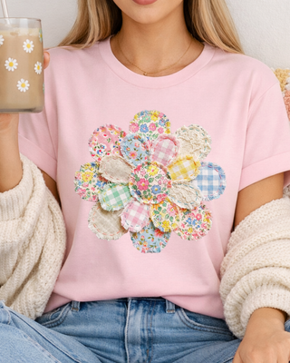 Faux Patchwork Flower