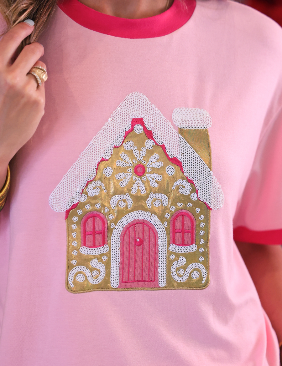 PREORDER- Foil Gingerbread House Tee