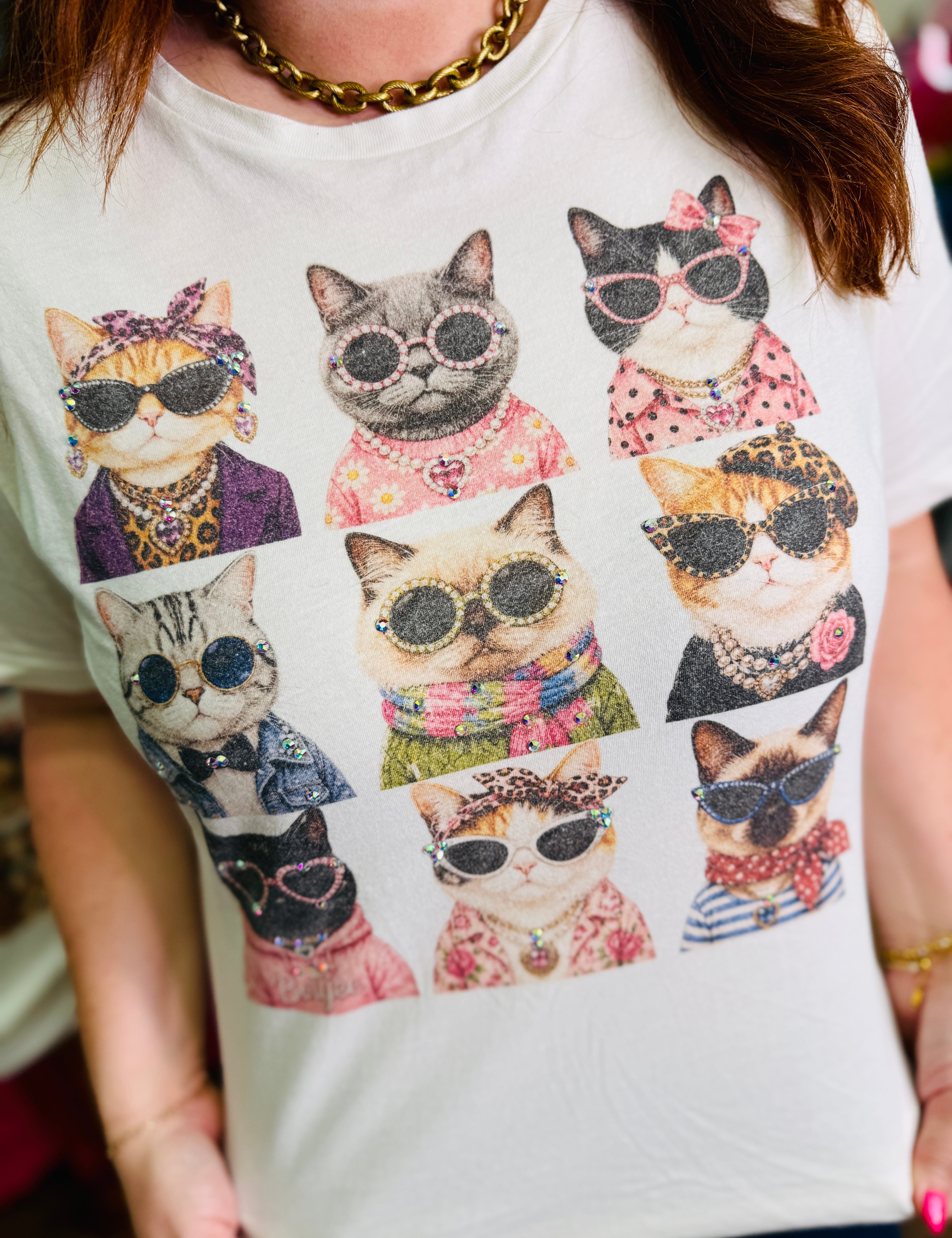 Kitty Collage Boujee Tee - PGB EXCLUSIVE