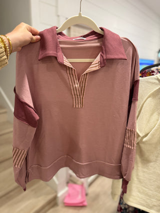 Long Sleeve V-Neck Top