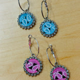 Bandana Collection Small Bezel Earrings