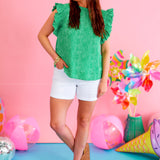 Coffeehouse Top - Green* FINAL SALE *